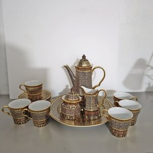 Royal Elegant Gold,green,lavender, 16pcs Tea/coffee Set Multicor